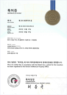 특허증 제10-1629719호